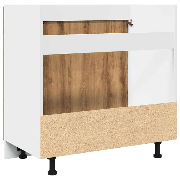 Käsityöläinen tammi allaskaappi Pompilas 80x46x81,5cm (lastulevy)