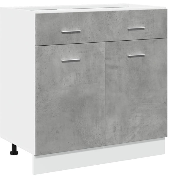 Alalipastokaappi betoninharmaa 80x46x81,5 cm lastulevy