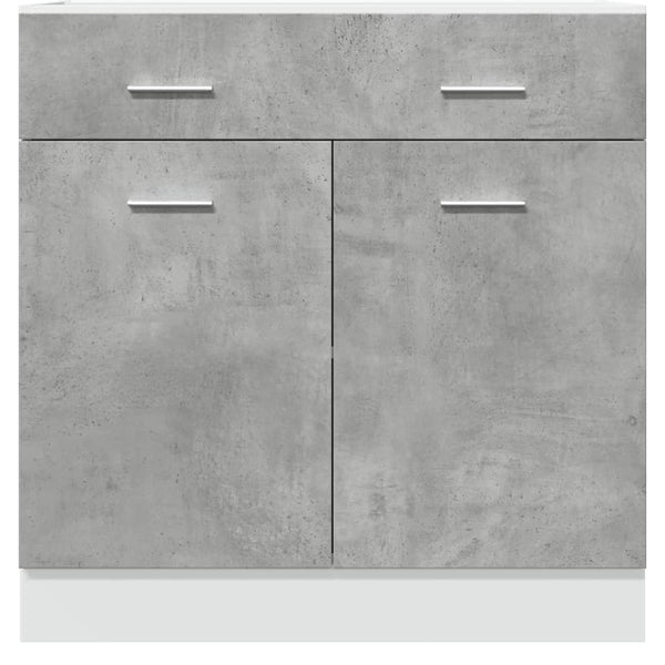Alalipastokaappi betoninharmaa 80x46x81,5 cm lastulevy