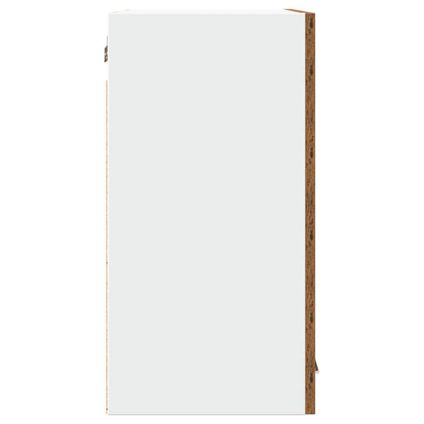 Vanha puu keittiön seinäkaappi Pompilas 60x31x60cm (lasiovella)
