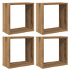 Wall cube hyllyt Tinculina (4 kpl käsityöläinen tammi puinen)