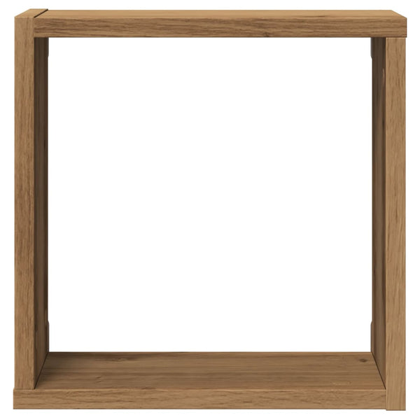 Wall cube hyllyt Tinculina (4 kpl käsityöläinen tammi puinen)