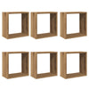 Wall cube hyllyt Tinculina (6 kpl käsityöläinen tammi puinen)