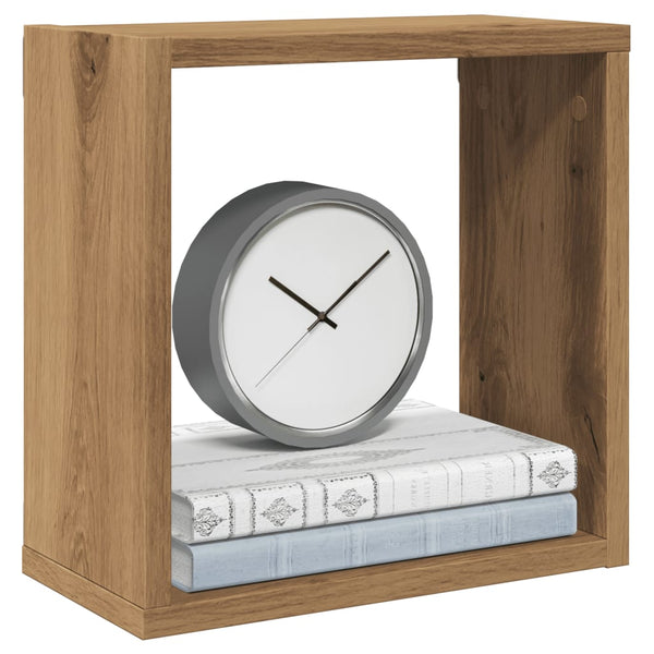Wall cube hyllyt Tinculina (6 kpl käsityöläinen tammi puinen)