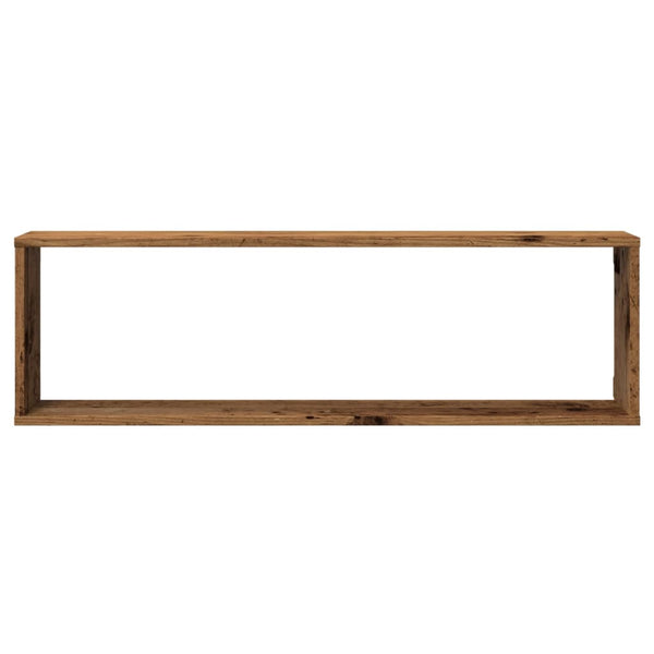Vanha puu kuutioseinähyllyt Tinculina 100x15x30cm (2 kpl lastulevy)