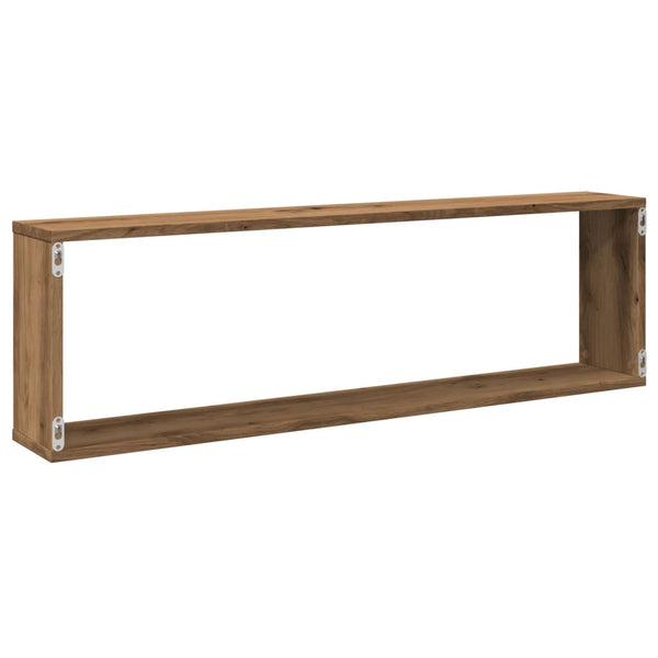 Wall cube hyllyt Tinculina (2 kpl käsityöläinen tammi puinen)
