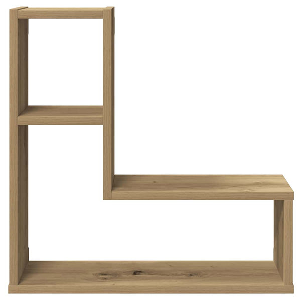 Seinäkuutiohyllyt 2 kpl käsityöläinen tammi 50x15x50 cm