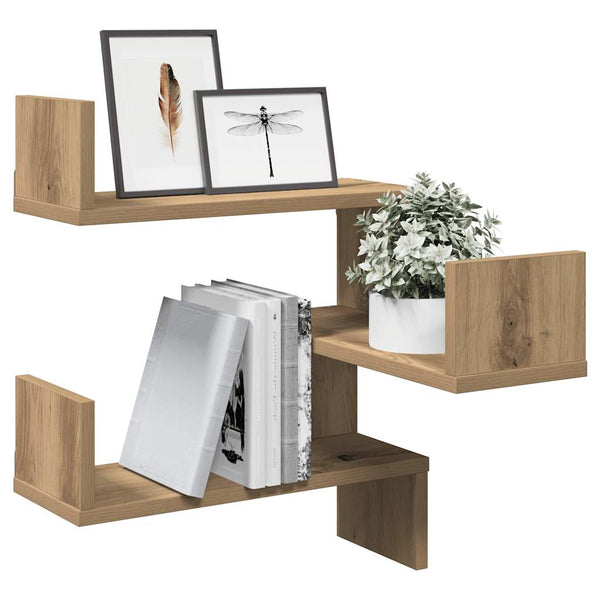 Seinäkulmahylly artisan oak Cessar 40x40x49,5cm (puinen)
