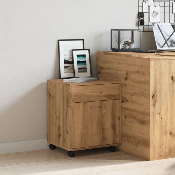 Kaappi pyörillä artesaani tammi 45x38x54 cm tekninen puu