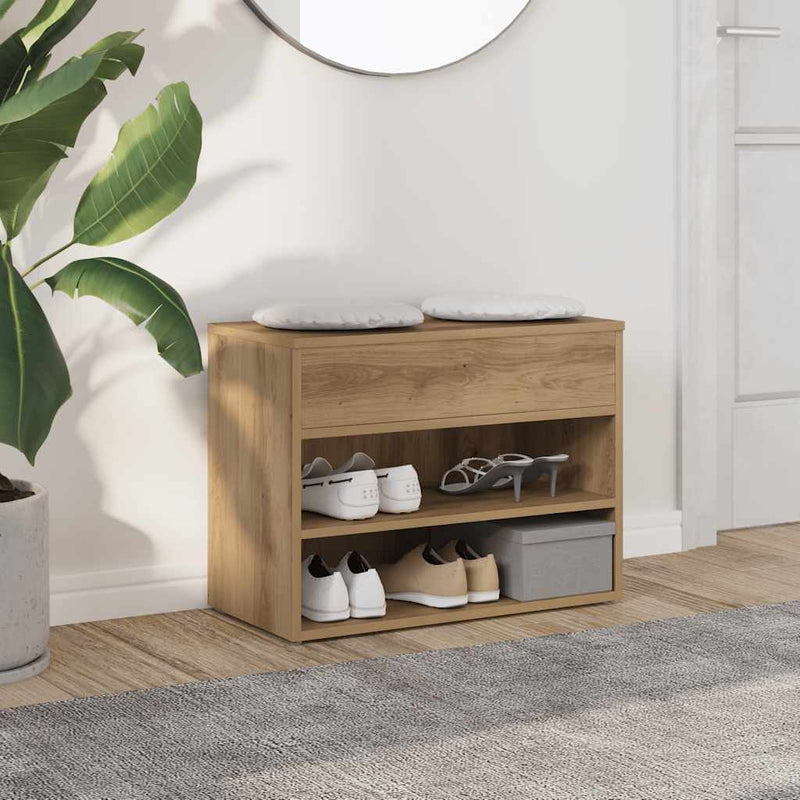 Kenkäteline artesaani tammi 60x30x45 cm tekninen puu