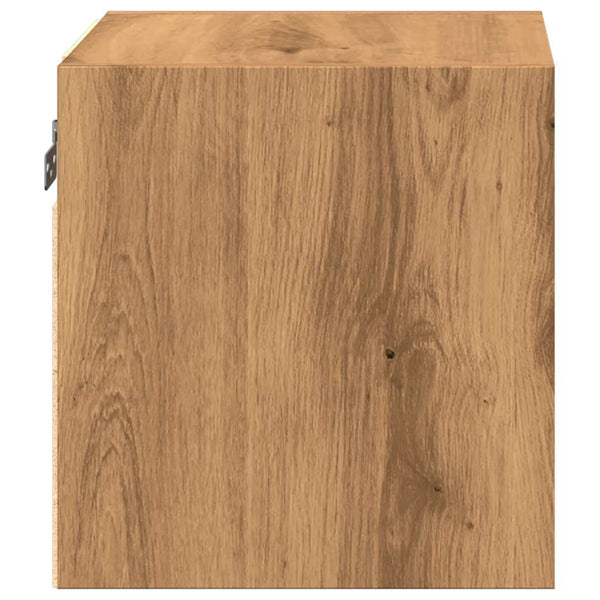 Artisan oak tv-seinäkaappi led-valoilla Vinorica 30x28,5x30cm
