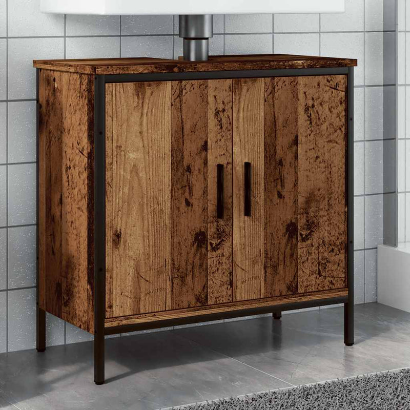 Pesuallaskaappi vanha puu 60x30x60 cm tekninen puu