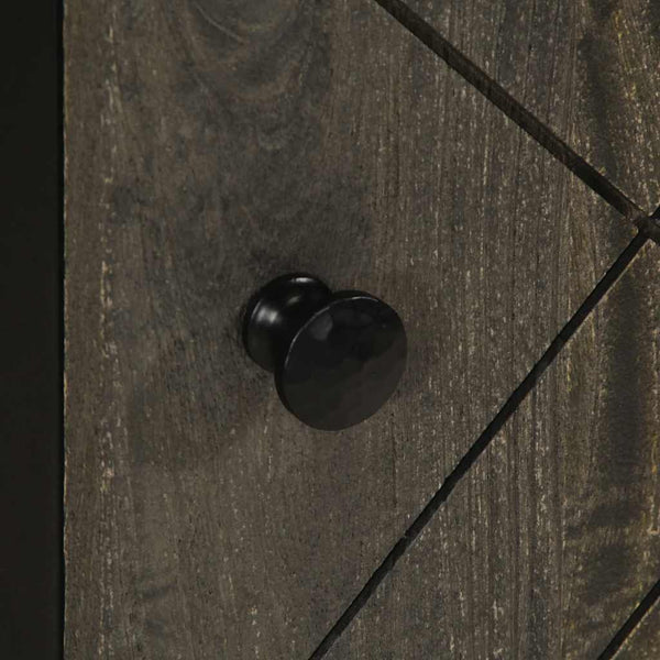 Senkki Musta 40x33x75 cm Massiivipuu Mango