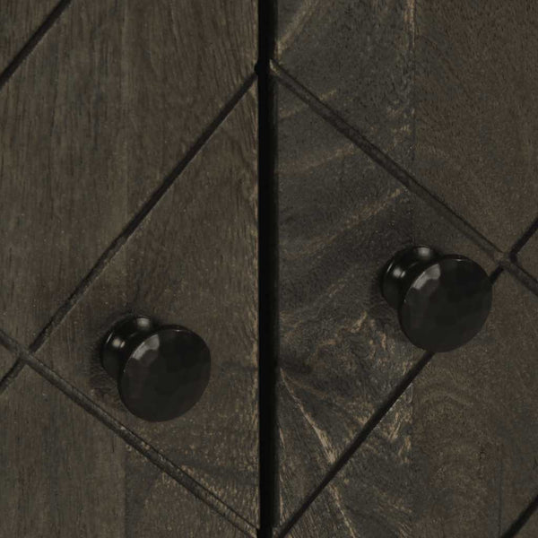 Senkki musta 60x33x75 cm massiivipuu mango