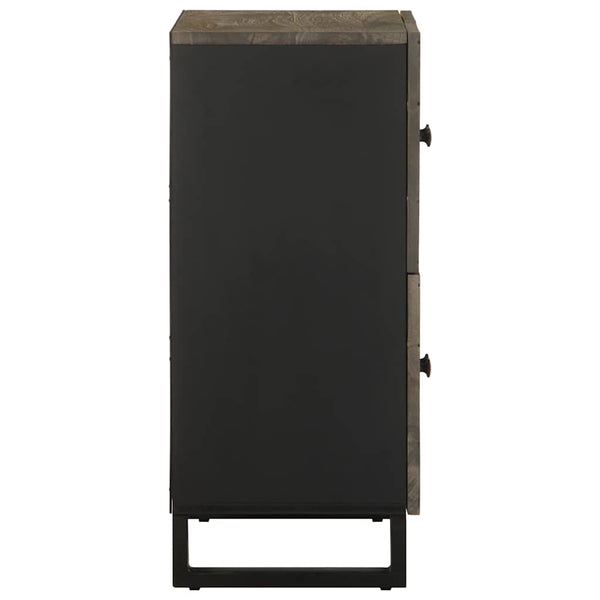 Senkki musta 60x33x75 cm täysi mangopuu