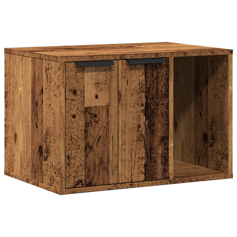Kissanhiekkalaatikon kotelo Racz 60x40x40cm (vanha puu, puinen)
