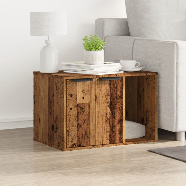 Kissanhiekkalaatikon kotelo Racz 60x40x40cm (vanha puu, puinen)