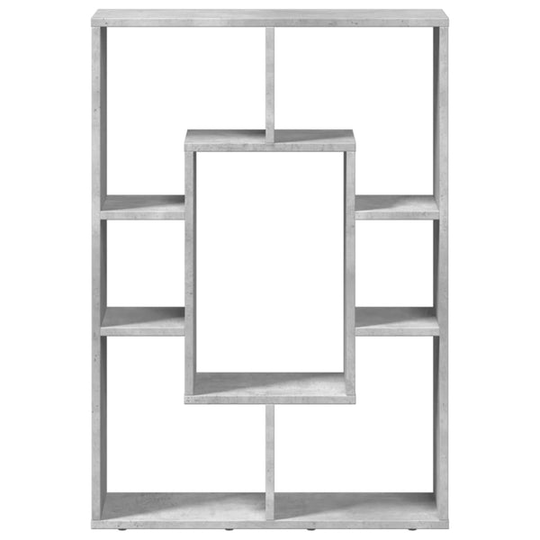 Kirjahylly betoninharmaa 63x20x90 cm tekninen puu