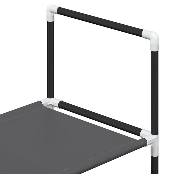 Musta kenkäteline Onisifora 44x28x77cm (4-tasoinen kuitukangas)