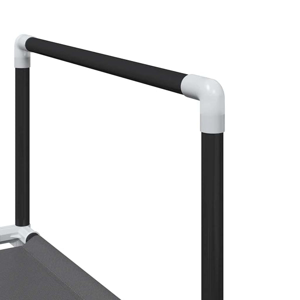 Musta kenkäteline Onisifora 44x28x180cm (10-tasoinen kuitukangas)