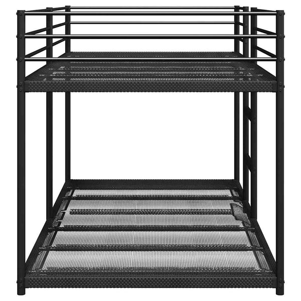 Musta kerrossänky ilman patjaa Tasinica 107x203cm (teräs)