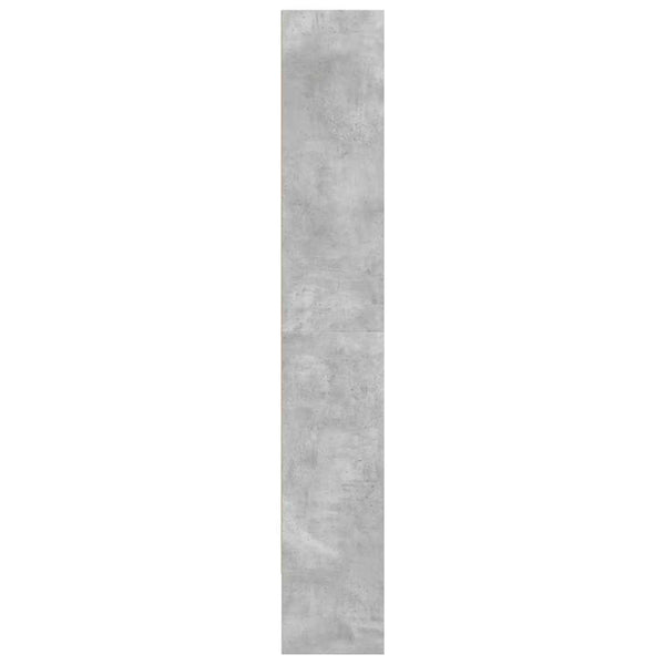 Kirjahylly betoninharmaa 80x30x189 cm lastulevy