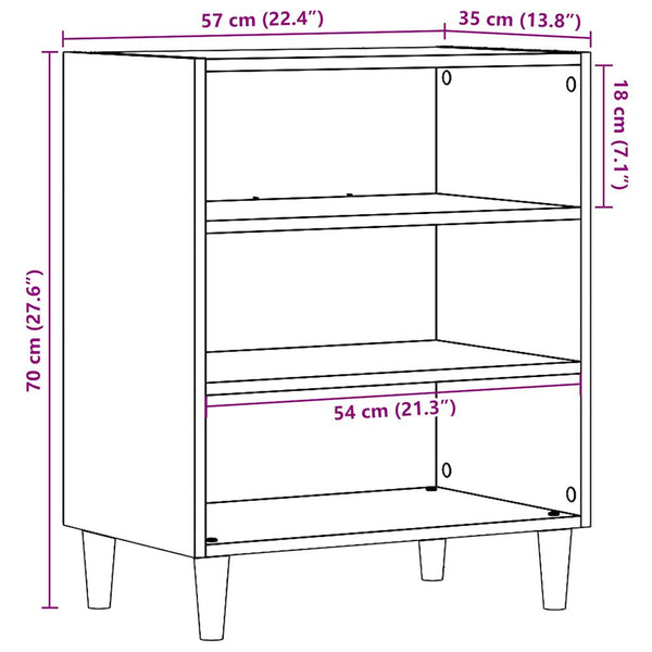 Senkki käsityöläinen tammi 57x35x75 cm tekninen puu