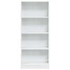 Valkoinen kirjahylly Ciuncan 60x24x143cm (korkeakiilto, puinen)