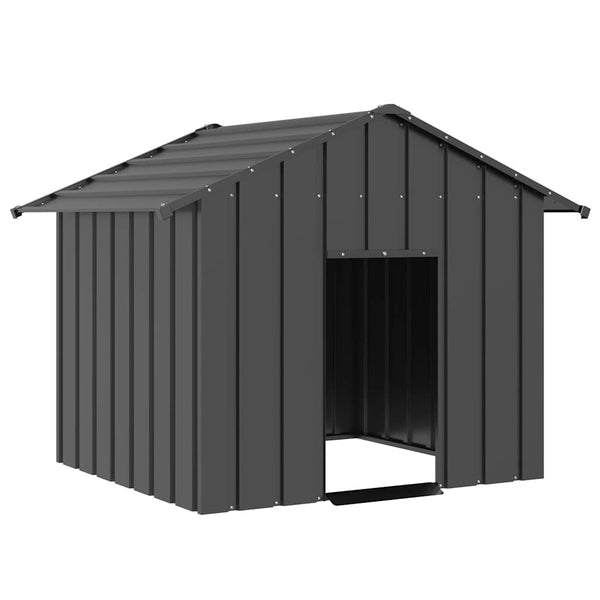 Galvanoitua terästä koiratalo katolla Cassiela 131x101x102cm