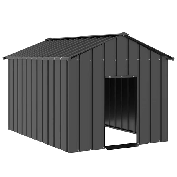 Galvanoitua koiratalo katolla Cassiela 113x153x101cm (terästä)
