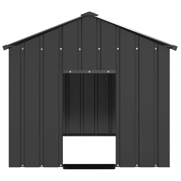 Galvanoitua koiratalo katolla Cassiela 113x153x101cm (terästä)
