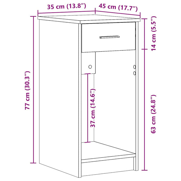 Tietokonetorniteline laatikolla musta 35x45x77 cm