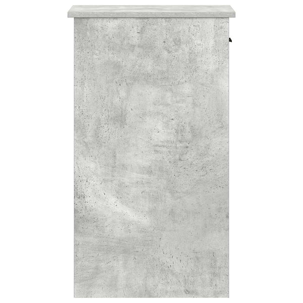 Betoninharmaa tietokonetorniteline laatikolla Lidya 35x45x77cm