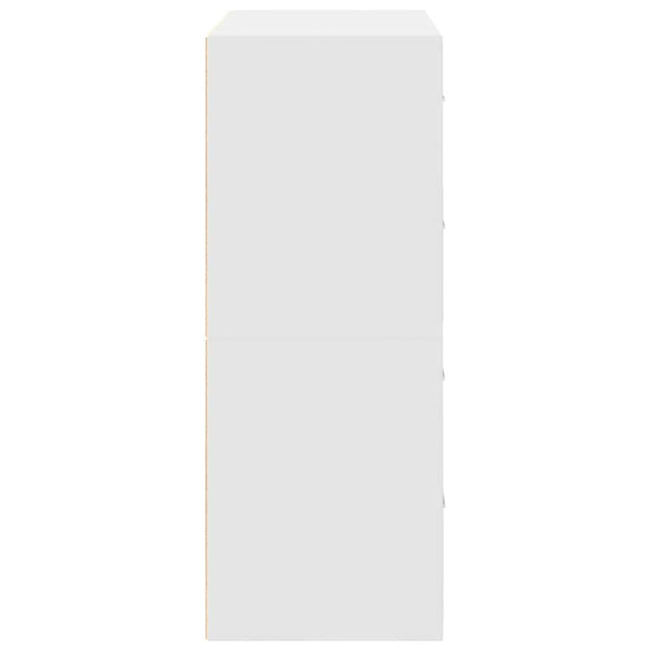 Kaapit 2 laatikkoa 2 kpl valkoinen 60x31x40 cm teknillinen puu