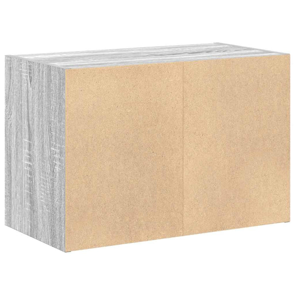 Harmaa kaappi Anastasiadu 60x31x40cm (2 laatikolla sonoma puinen)