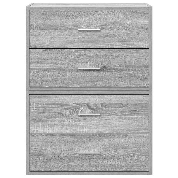 Harmaa kaapit Anastasiadu 60x31x40cm (2laatikkoa 2kpl sonoma teknillinen puu)