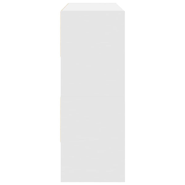 kenkätelineet 2 kpl pinottava valkoinen 89,5x30x40 cm