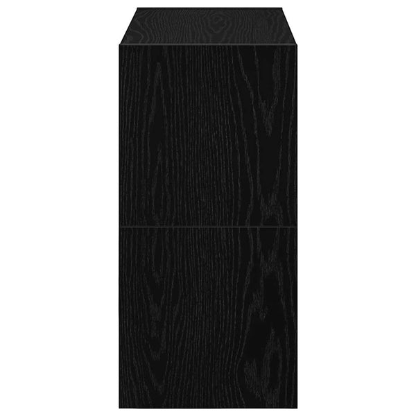 Musta tammi kenkätelineet Ashrf 60x30x30,5cm (2 kpl pinottava)