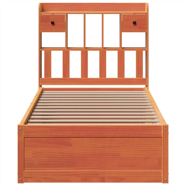 Sänky ilman patjaa vahanruskea 100x200 cm täysi mänty