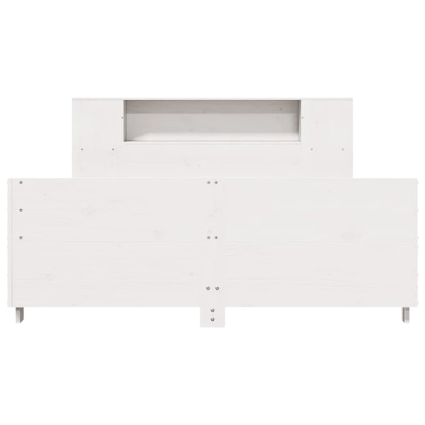 Sängynrunko ilman patjaa valkoinen 150x200 cm täysi mänty