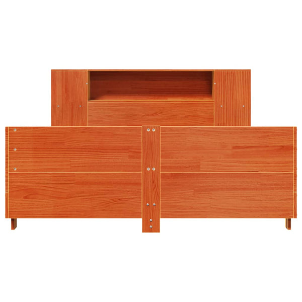 Sängynrunko ilman patjaa vahanruskea 150x200 cm täysi mänty