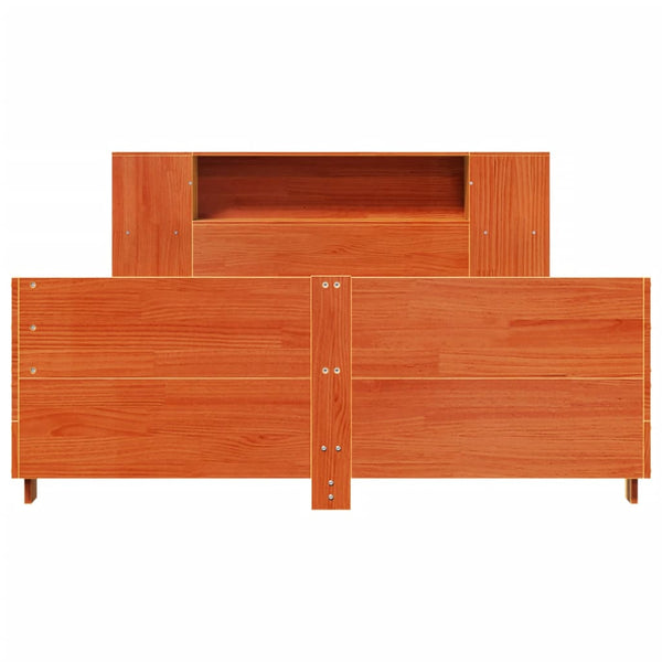 Sänky ilman patjaa vahanruskea 120x200 cm täysi mänty