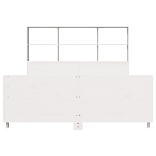 Sängynrunko ilman patjaa valkoinen 160x200 cm täysi mänty