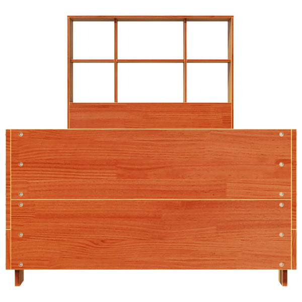 Sängynrunko ilman patjaa vahanruskea 90x200 cm täysi mänty