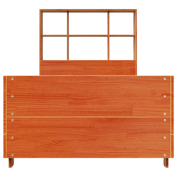 Sängynrunko ilman patjaa vahanruskea 75x190 cm täysi mänty