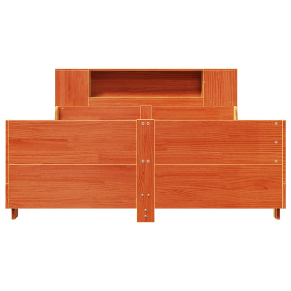 Sänky ilman patjaa vahanruskea 120x190 cm täysi mänty