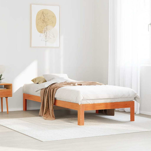Vahanruskea parvisänky ilman patjaa Tuturiga 80x200cm (mänty)