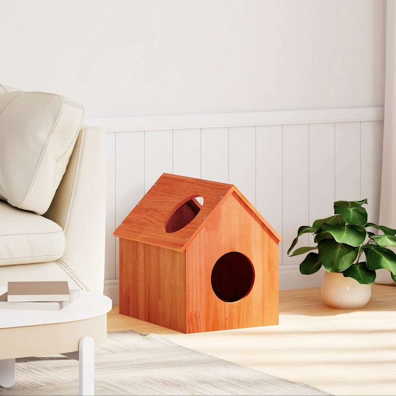 Ruskea cat house Inulescu 41x50x50cm (massiivipuumänty)