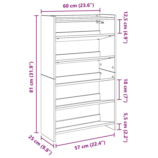 Savutammi kenkäteline Rumina 60x25x100cm (puinen)