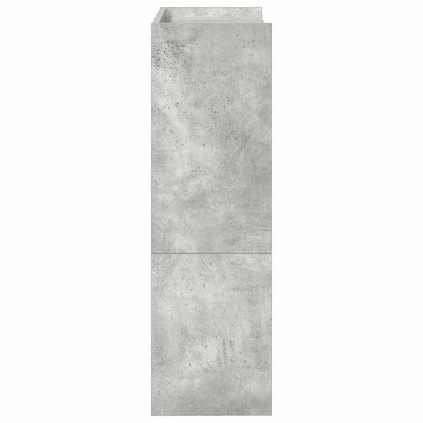 Betoninharmaa kenkäteline Rumina 60x25x81cm (puinen)